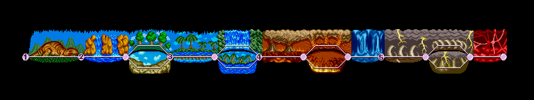 Caveman Ninja World (In-Game Map)