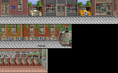 Thumbnail for a map of Stage 1: 64th Street for the Arcade game 64th Street: A Detective Story.