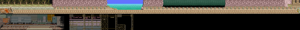 Thumbnail for a map of Stage 3: Railroad Yard for the Arcade game 64th Street: A Detective Story.