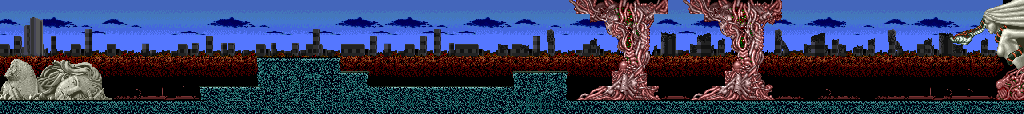 Thumbnail for a map of Stage 1 for the Arcade game Act-Fancer: Cybernetick Hyper Weapon.