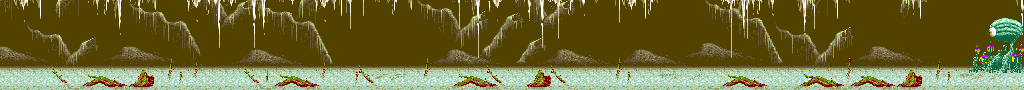 Thumbnail for a map of Stage 2: Underworld Cave for the Arcade game Altered Beast.
