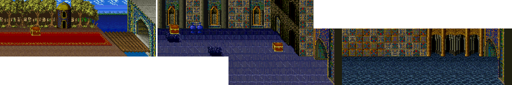 Thumbnail for a map of Round 1 for the Arcade game Arabian Magic.