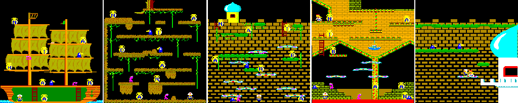 Thumbnail for a map of Pages for the Arcade game Arabian.