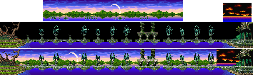 Thumbnail for a map of Stage 3: On The Lake for the Arcade game The Astyanax.