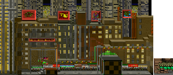Thumbnail for a map of Stage 3 for the Arcade game Avenging Spirit.
