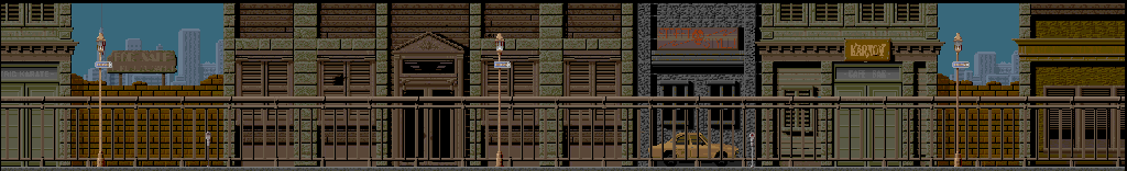 Thumbnail for a map of Stage 1 for the Arcade game Bad Dudes Vs Dragonninja.