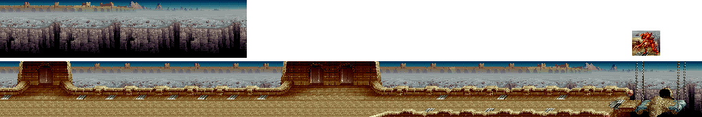 Thumbnail for a map of Stage 1: Raid On Sandstorm Fort for the Arcade game Blade Master.