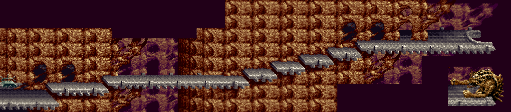 Thumbnail for a map of Stage 4: Raging Thunder Canyon for the Arcade game Blade Master.