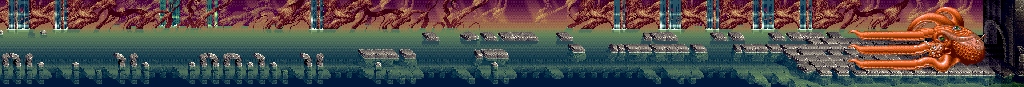 Thumbnail for a map of Stage 5: Ambush Below The Water for the Arcade game Blade Master.
