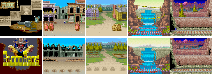 Thumbnail for a map of Stage 1 for the Arcade game Blood Bros..