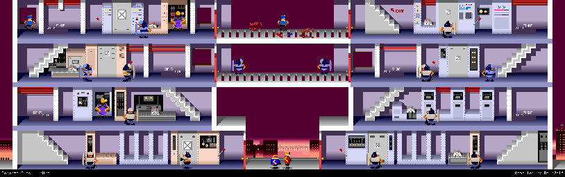 Thumbnail for a map of Stage 04: Mint for the Arcade game Bonanza Bros..