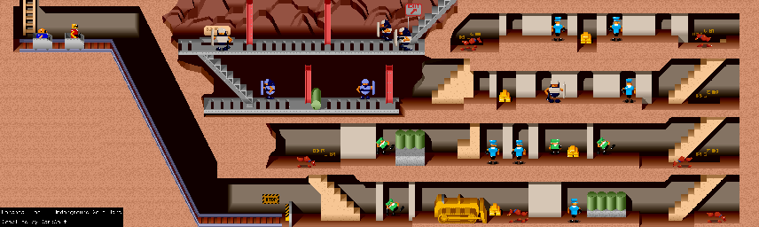 Thumbnail for a map of Stage 06: Underground Gold Bars for the Arcade game Bonanza Bros..