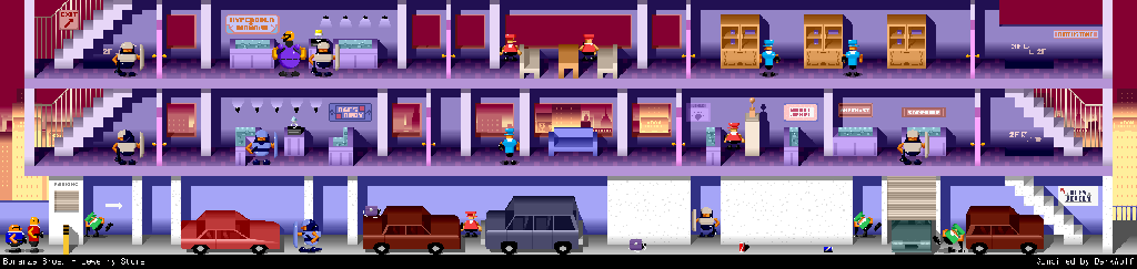 Thumbnail for a map of Stage 07: Jewelry Store for the Arcade game Bonanza Bros..
