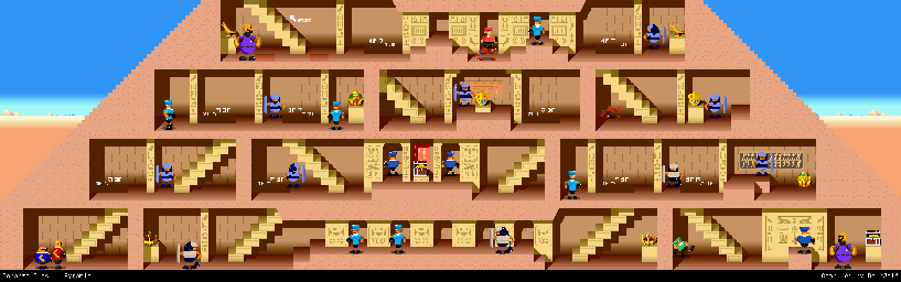 Thumbnail for a map of Stage 12: Pyramid for the Arcade game Bonanza Bros..