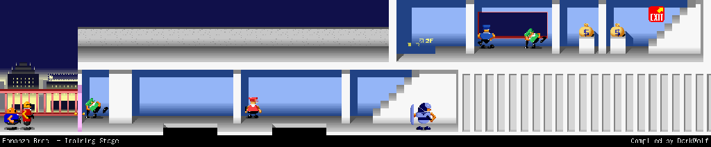 Thumbnail for a map of Training Stage for the Arcade game Bonanza Bros..