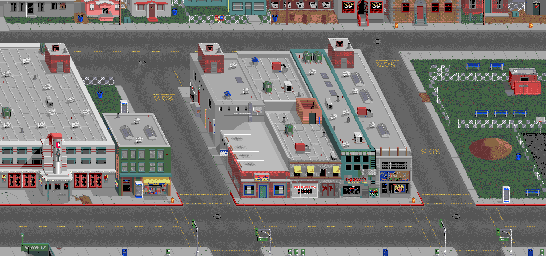 Thumbnail for a map of Streets for the Arcade game Brute Force.