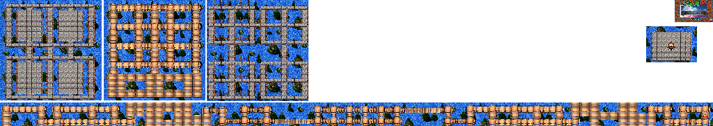 Thumbnail for a map of Stage 2: A Bridge for the Arcade game Burglar X.