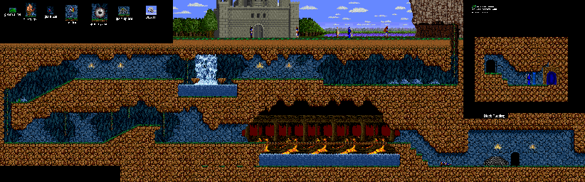 Thumbnail for a map of 1st Area: Dirzir & The Cave Of Stones for the Arcade game Cadash.