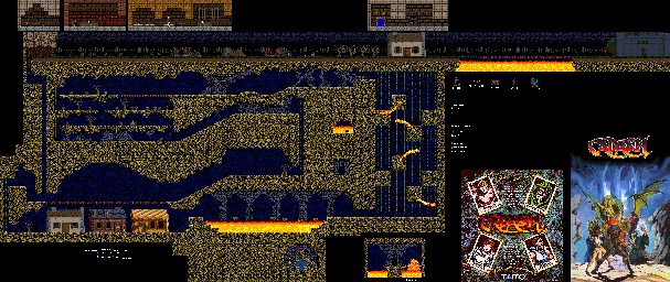 Thumbnail for a map of 4th Area: The Ruined Kingdom & The Caves Of Skulls for the Arcade game Cadash.