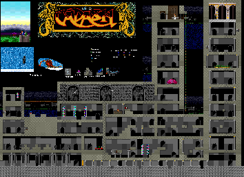 Thumbnail for a map of Castle Cadash for the Arcade game Cadash.