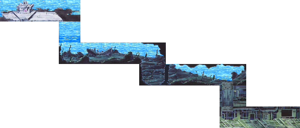 Thumbnail for a map of Scene 3: Challenge From The Bottom Of The Sea for the Arcade game Captain America And The Avengers.