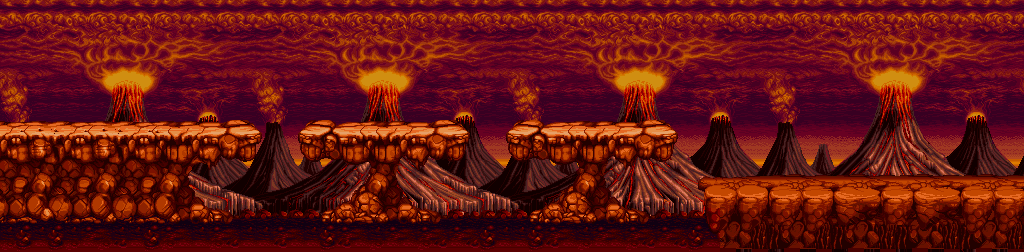Thumbnail for a map of Stage 4B for the Arcade game Caveman Ninja.