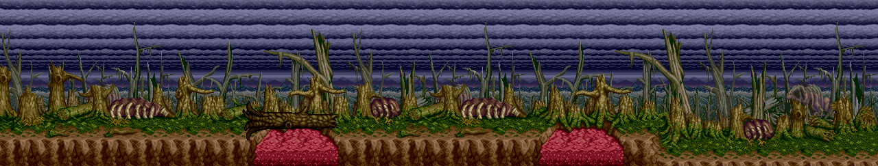 Thumbnail for a map of Stage 5B for the Arcade game Caveman Ninja.