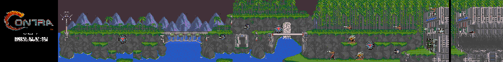 Thumbnail for a map of Stage 1: Jungle for the Arcade game Contra.