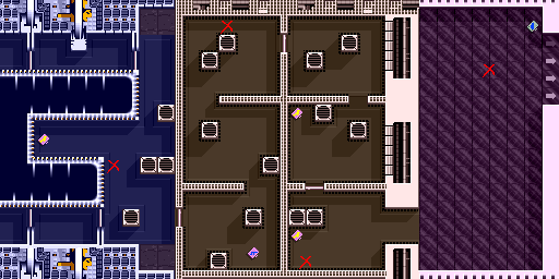 Thumbnail for a map of Scene 1 Act 4 for the Arcade game Crack Down.