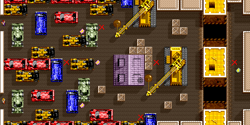 Thumbnail for a map of Scene 2 Act 1 for the Arcade game Crack Down.