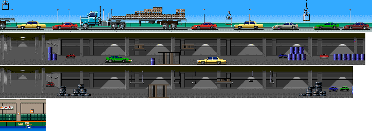 Thumbnail for a map of Round 2: Bank Robbery for the Arcade game Crime City.