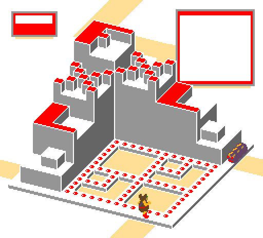 Thumbnail for a map of Level 1 Area 1 for the Arcade game Crystal Castles.