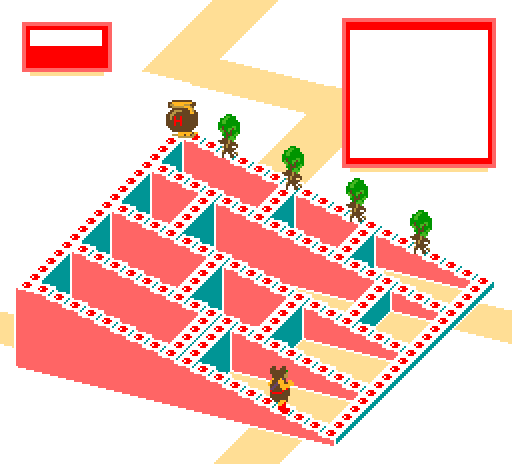 Thumbnail for a map of Level 1 Area 2 for the Arcade game Crystal Castles.