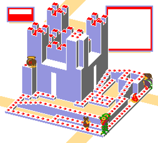 Thumbnail for a map of Level 1 Area 4 for the Arcade game Crystal Castles.