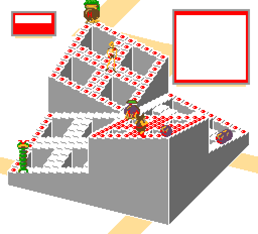 Thumbnail for a map of Level 10 Area 1 for the Arcade game Crystal Castles.