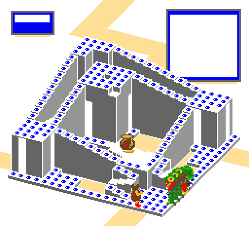 Thumbnail for a map of Level 2 Area 1 for the Arcade game Crystal Castles.