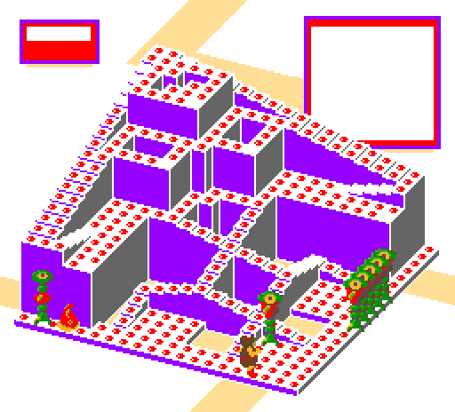 Thumbnail for a map of Level 2 Area 2 for the Arcade game Crystal Castles.