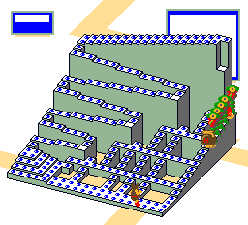 Thumbnail for a map of Level 2 Area 3 for the Arcade game Crystal Castles.