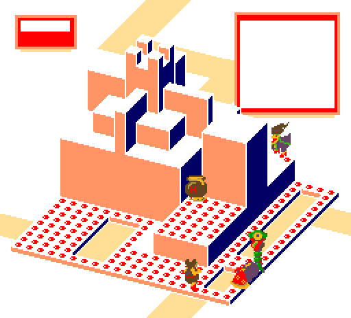 Thumbnail for a map of Level 2 Area 4 for the Arcade game Crystal Castles.