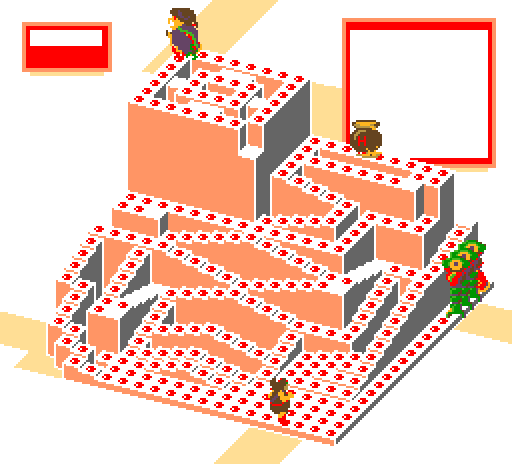 Thumbnail for a map of Level 3 Area 4 for the Arcade game Crystal Castles.