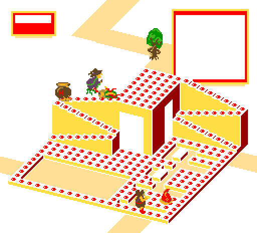 Thumbnail for a map of Level 4 Area 4 for the Arcade game Crystal Castles.