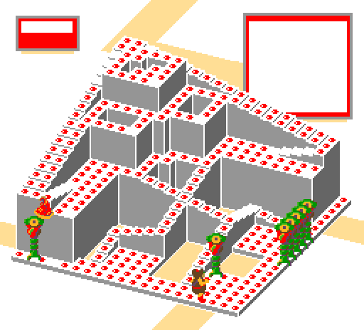 Thumbnail for a map of Level 5 Area 1 for the Arcade game Crystal Castles.