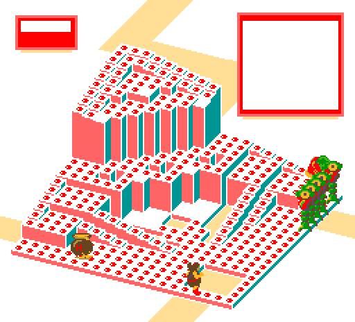 Thumbnail for a map of Level 5 Area 2 for the Arcade game Crystal Castles.