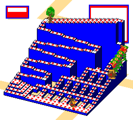 Thumbnail for a map of Level 5 Area 3 for the Arcade game Crystal Castles.