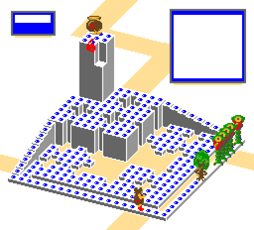 Thumbnail for a map of Level 6 Area 1 for the Arcade game Crystal Castles.