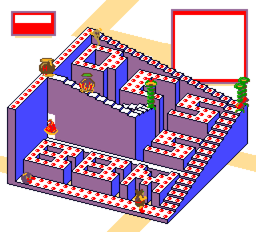 Thumbnail for a map of Level 7 Area 3 for the Arcade game Crystal Castles.