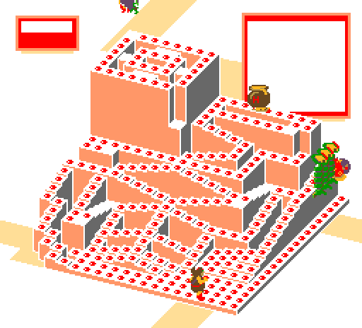 Thumbnail for a map of Level 7 Area 4 for the Arcade game Crystal Castles.