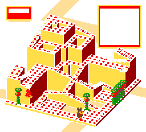 Thumbnail for a map of Level 8 Area 1 for the Arcade game Crystal Castles.
