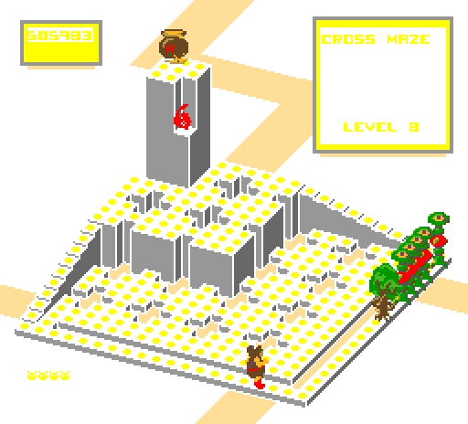 Thumbnail for a map of Level 8 Area 2 for the Arcade game Crystal Castles.