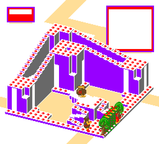 Thumbnail for a map of Level 8 Area 3 for the Arcade game Crystal Castles.